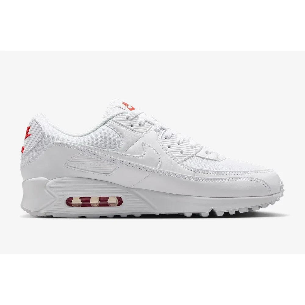 Nike Air Max 90 White Light Crimson Men’s Sz 13 DM0029-118 - Picture 3 of 13
